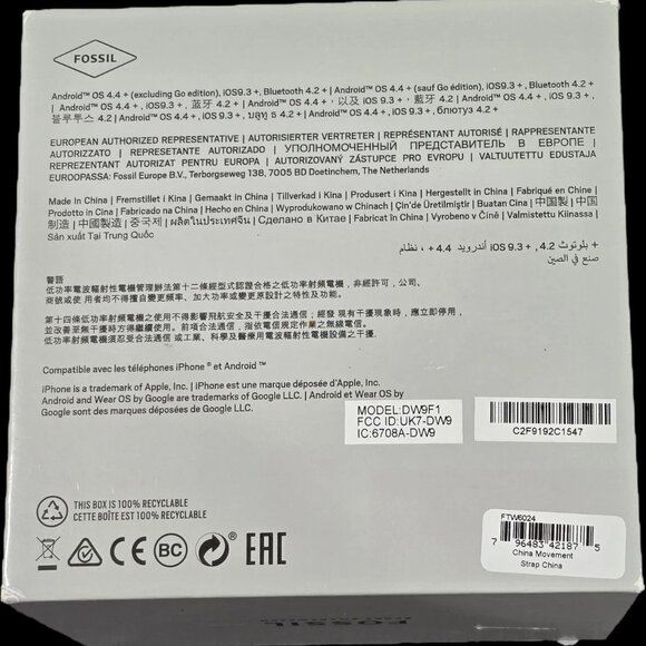 $275 MSRP- Fossil FTW6024 Women's Sport Smartwatch 41mm Aluminum- Open Box - Picture 5 of 5